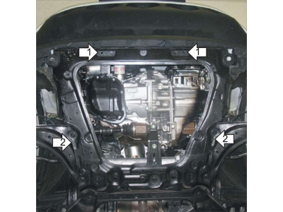 Защита картера и КПП Мотодор сталь 2 мм для Nissan Juke 2010-2018 61409