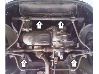 Защита картера и КПП Мотодор сталь 2 мм для Lada Priora/2110/11/12 1995-2018