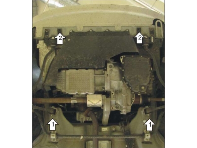 Защита картера и КПП Мотодор сталь 2 мм для Lada Kalina/Granta/Datsun mi-DO/on-DO 2011-2021