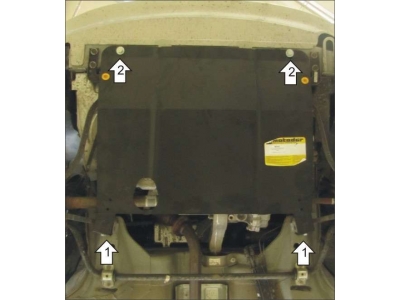Защита картера и КПП Мотодор сталь 2 мм для Lada Kalina/Granta/Datsun mi-DO/on-DO 2011-2021