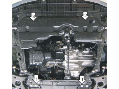 Защита картера и КПП Мотодор сталь 2 мм для Toyota Corolla/Auris 2006-2018 62501