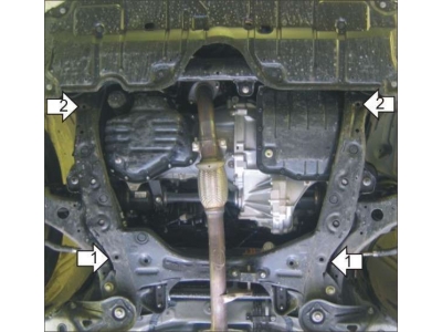 Защита картера и КПП Мотодор сталь 2 мм для Toyota Venza/Camry/Lexus ES250 2011-2018 62502