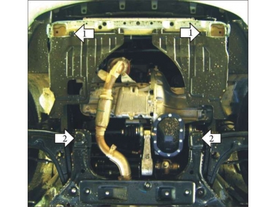 Защита картера и КПП Мотодор сталь 2 мм для Chevrolet Lacetti 2005-2012
