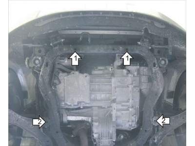 Защита картера и КПП Мотодор сталь 2 мм для Chevrolet Captiva/Opel Antara 2010-2016 63003