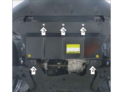 Защита картера и КПП Мотодор сталь 2 мм для Haval H2 2014-2021