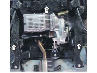 Защита картера двигателя Мотодор сталь 2 мм для Chery IndiS 2011-2015