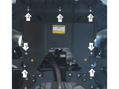 Защита картера и КПП Мотодор сталь 2 мм для Chery Arrizo 7 2014-2021