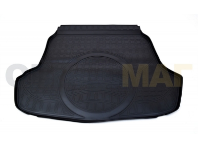 Коврик в багажник Norplast чёрный с выступом под запаску для Hyundai Sonata № NPA00-T31-621