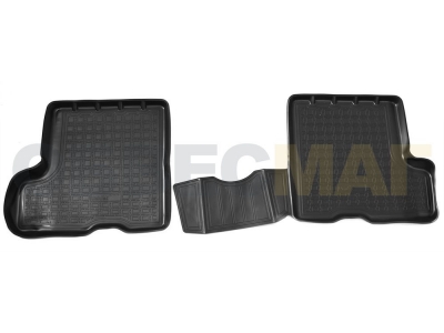 Коврики в салон Norplast полиуретан чёрные без ящиков под сиденьями для Lada XRay 2016-2021