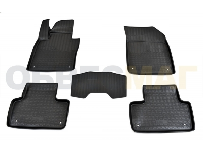 Коврики 3D в салон Norplast полиуретан чёрные для Volvo XC60 № NPA11-C96-730
