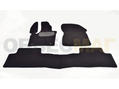 Коврики в салон Norplast текстиль чёрные с подпятником для Jeep Grand Cherokee 2010-2021