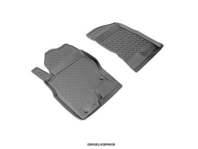 Коврики 3D в салон Norplast полиуретан серые передние для Mitsubishi L200 2015-2021