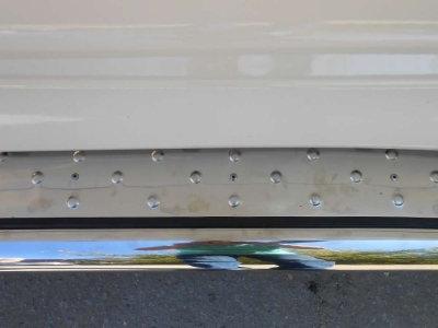 Пороги с площадкой нержавеющий лист 42 мм ОбвесМаг для Chery Tiggo 5 2014-2021