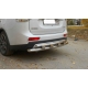 Защита заднего бампера двойная 60-42 мм c доп. накладками ОбвесМаг для Mazda CX-7 2006-2009