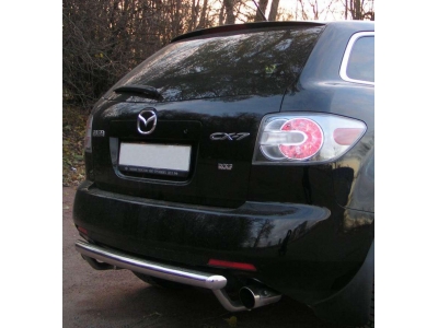 Защита заднего бампера 60 мм ОбвесМаг для Mazda CX-7 2010-2013