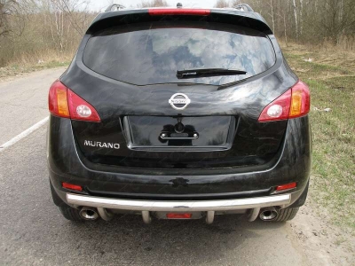 Защита заднего бампера 60 мм (4 ноги) ОбвесМаг для Nissan Murano 2008-2010