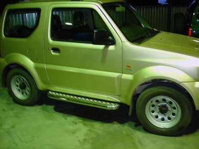 Пороги с площадкой алюминиевый лист 60 мм для Suzuki Jimny № OM-SZJMN12-06