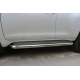 Пороги с площадкой алюминиевый лист 60 мм ОбвесМаг для Toyota Land Cruiser 150 2013-2021