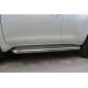 Пороги с площадкой алюминиевый лист 76 мм ОбвесМаг для Toyota Land Cruiser 150 2013-2021