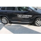 Пороги алюминиевые серебристые с логотипом OEM Tuning для Jeep Cherokee 2014-2018