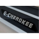 Пороги алюминиевые серебристые с логотипом OEM Tuning для Jeep Grand Cherokee 2010-2022