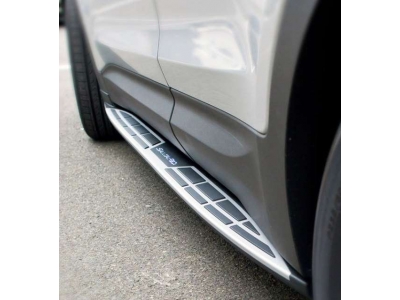 Пороги алюминиевые Mobis Style OEM Tuning для Hyundai Santa Fe 2012-2015
