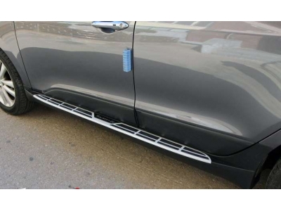 Пороги алюминиевые Mobis Style OEM Tuning для Kia Sportage 2010-2015