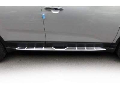 Пороги алюминиевые Mobis Style для Kia Sorento № CNT14-13SLT-005C
