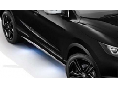 Пороги алюминиевые с подсветкой OEM Tuning для Nissan Qashqai 2014-2021
