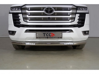 Защита переднего бампера с ДХО 76 мм для Toyota Land Cruiser 300 70TH ANNIVERSARY 2021–н.в.