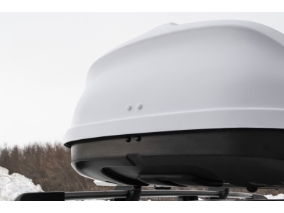 Бокс-багажник на крышу аэродинамический белый Turino Compact 360 л