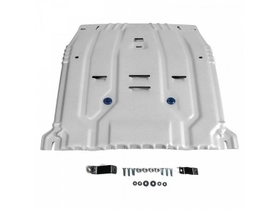 Защита картера и КПП Rival алюминий 4 мм с крепежом для Hyundai Santa Fe/Tucson/Kia Sorento Prime/Sportage 2015-2021