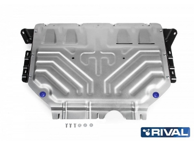 Защита картера и КПП Rival алюминий 4 мм с крепежом для Skoda Kodiaq/Volkswagen Tiguan № 333.5120.1