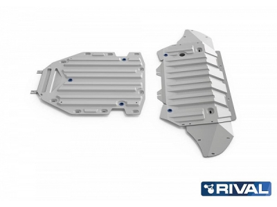 Защита радиатора, картера и КПП Rival алюминий 4 мм с крепежом для Audi Q7 № K333.0350.1