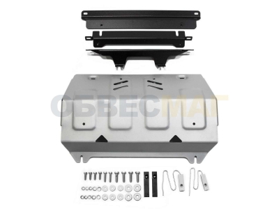 Защита радиатора Rival для 2,4D и 3,0 алюминий 4 мм для Mitsubishi L200/Pajero Sport/Fiat Fullback 2015-2020