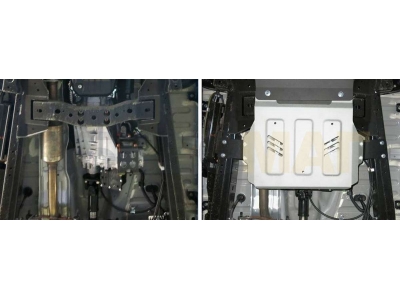 Защита РК Rival для 2,4D и 3,0 алюминий 4 мм для Mitsubishi L200/Pajero Sport/Fiat Fullback 2015-2020