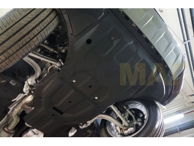 Защита картера и КПП АБС-Дизайн 2 части композит 8 мм Audi Q7 № 02.09k