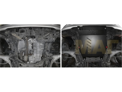 Защита картера и КПП Автоброня для 3,5 сталь 2 мм для Honda Pilot 2008-2011