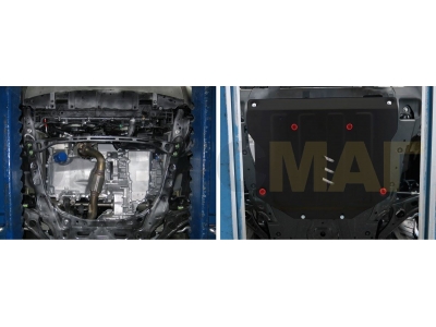 Защита картера и КПП Автоброня для 2,0 и 2,4 сталь 2 мм для Honda CR-V 2017-2021