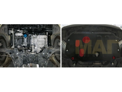 Защита картера и КПП Автоброня для 1,6 и 2.0 сталь 2 мм для Kia Soul 2014-2021