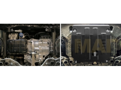 Защита картера и КПП Автоброня для 2,2CRDi/2,4i/3,3i сталь 2 мм на 4х4 для Kia Sorento Prime 2015-2021