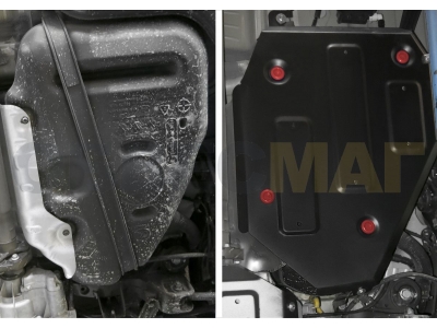Защита топливного бака Автоброня для 2,2D/2,4/3,3 сталь 2 мм для Kia Sorento Prime 2015-2021
