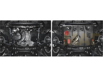 Защита картера и КПП Автоброня для 2,0 сталь 2 мм для Lexus NX-200t 2014-2021