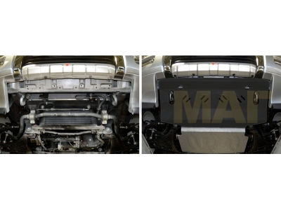 Защита радиатора Автоброня для 3,0/3,2/3,8 сталь 2 мм для Mitsubishi Pajero 3/4 2000-2021