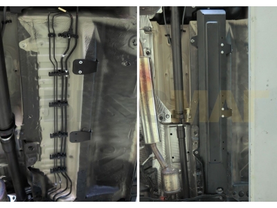 Защита топливных трубок Автоброня для 1,5D/1,6/2,0 сталь 2 мм для Nissan Terrano/Renault Duster/Kaptur 2011-2021