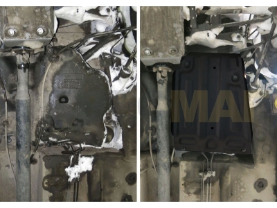 Защита топливного бака Автоброня для 1,6/2,0/1,5DCI сталь 2 мм на 4х4 для Nissan Terrano/Renault Duster/Kaptur 2011-2021