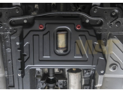 Защита кислородного датчика Автоброня для 1,6 и 2,0 сталь 2 мм на 4х4 для Terrano/Renault Duster/Kaptur/Arkana 2015-2021