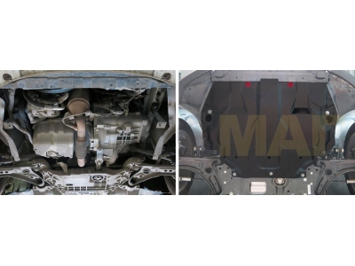 Защита картера и КПП Автоброня для 1,4/1,6/1,9/2,0/3,6 сталь 2 мм для Volkswagen/Skoda/Seat 2004-2018