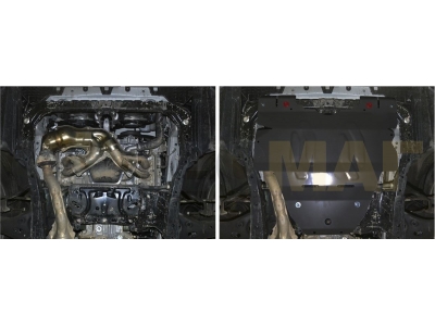 Защита картера Автоброня увеличенная для 2,0 и 2,5 сталь 2 мм для Subaru Legacy/Outback 2009-2015
