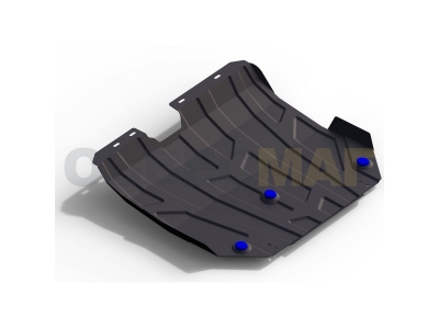 Защита картера и КПП Rival увеличенная для 2,0 сталь 2 мм на передний привод для Chery Tiggo 5 2014-2021